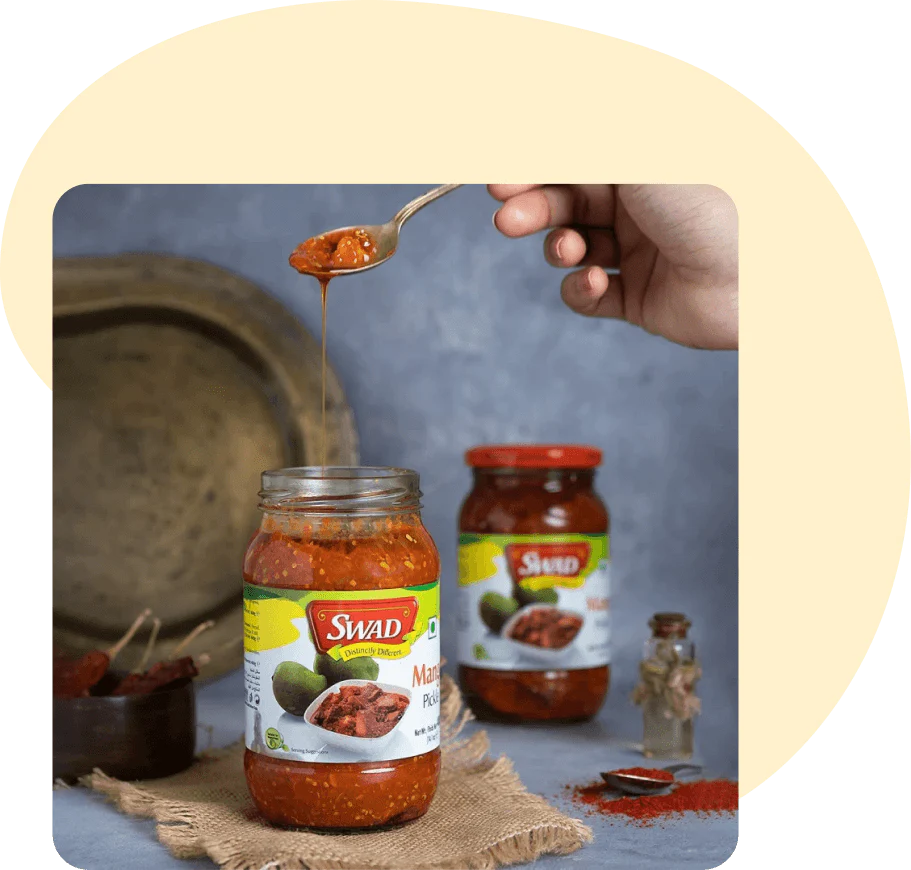 SWAD Combo Pack of Green Chilli Pickle|Mango Pickle|Mixed Pickle 400g|Gorkeri 500g - Image 4