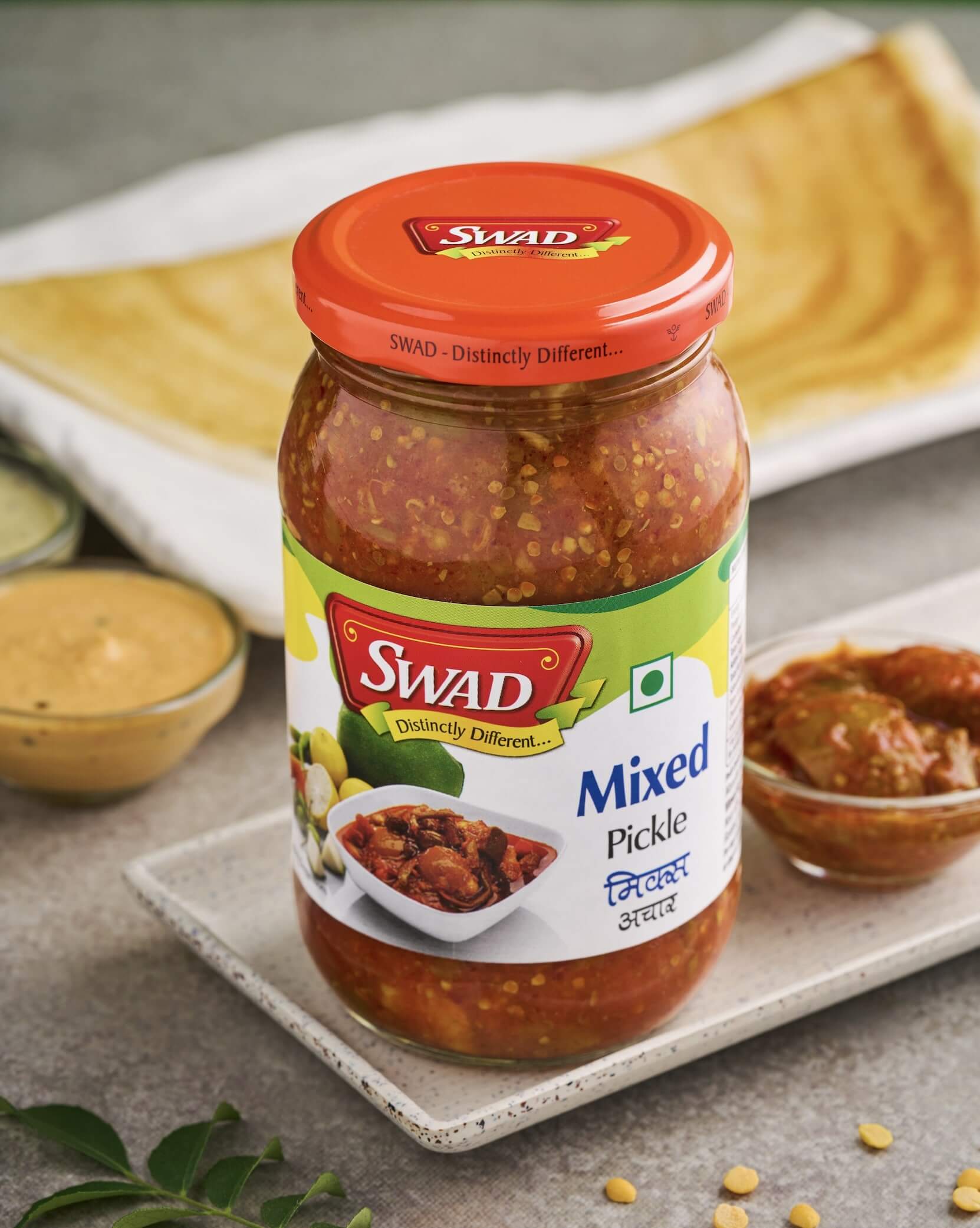 SWAD Combo Pack of Green Chilli Pickle|Mango Pickle|Mixed Pickle 400g|Gorkeri 500g - Image 9