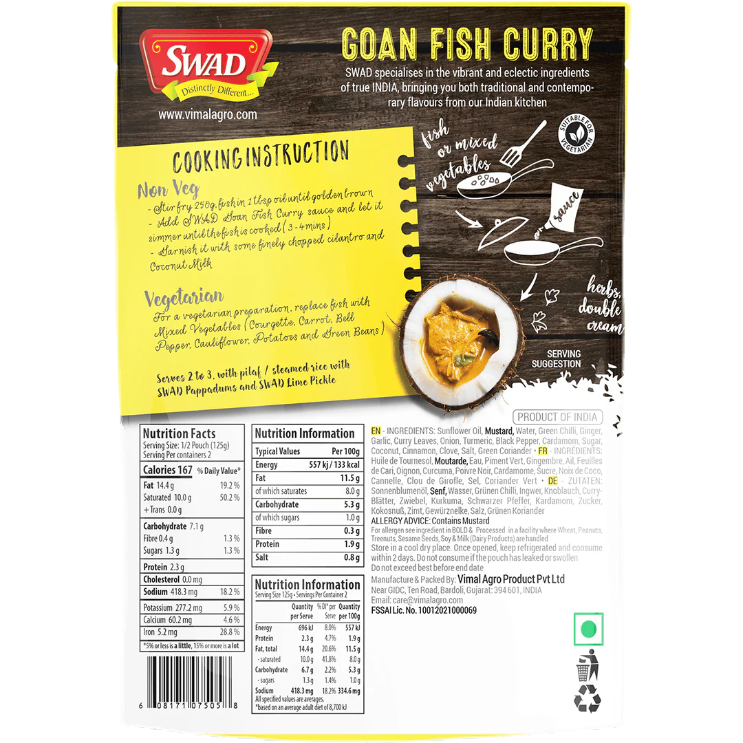 SWAD Goan Fish Curry Sauce 250g ( BUY 1 GET 1 ) - Image 4