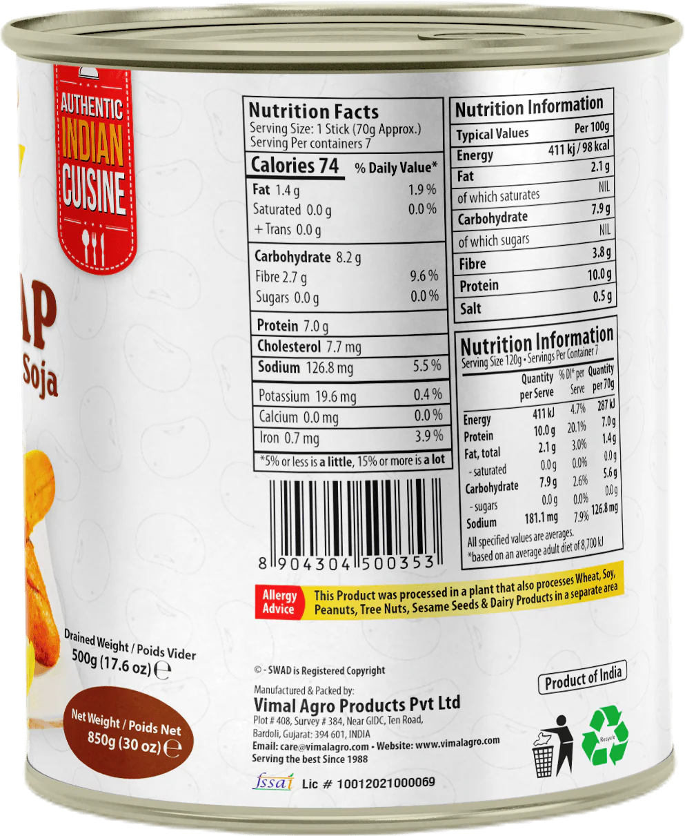SWAD Soya Chaap 850g (Vegan) - Image 3